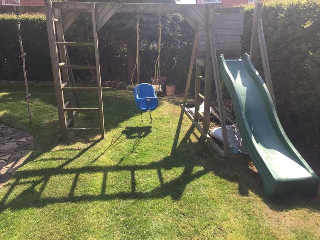little tikes wooden climbing frame